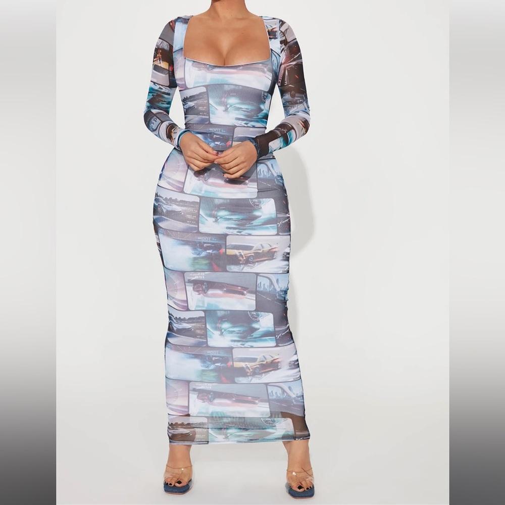 Fashion Nova maxi dress mesh